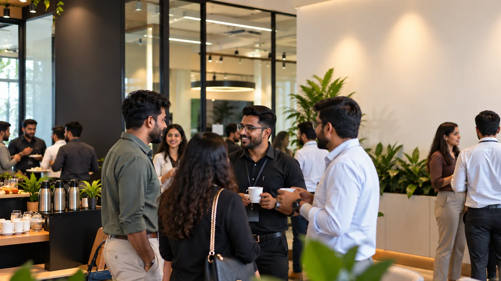 Members networking at a Nexora Square community event